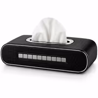 CAR TISSUE BOX WITH NUMBER PLATE – CROCODILE BLACK
