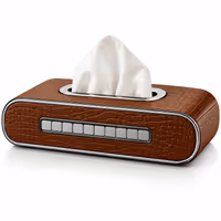 CAR TISSUE BOX WITH NUMBER PLATE – CROCODILE COFFEE